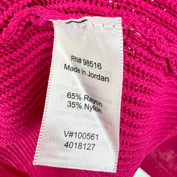 Coldwater Creek Women's Open Front Cardigan Size XL Lightweight Open Knit Pink - Picture 5 of 7